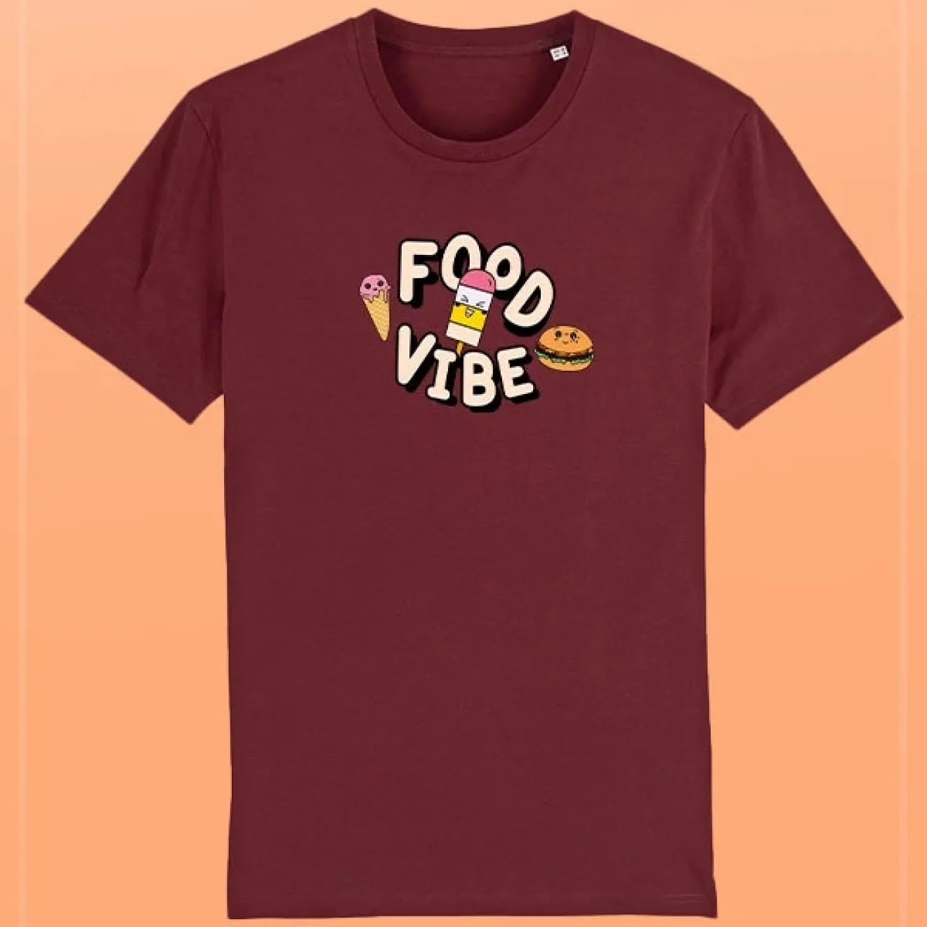 Food Vibe T-Shirt burgundy