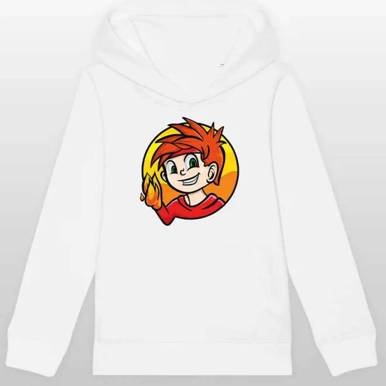 SpaceMitFeuer Kids Hoodie white