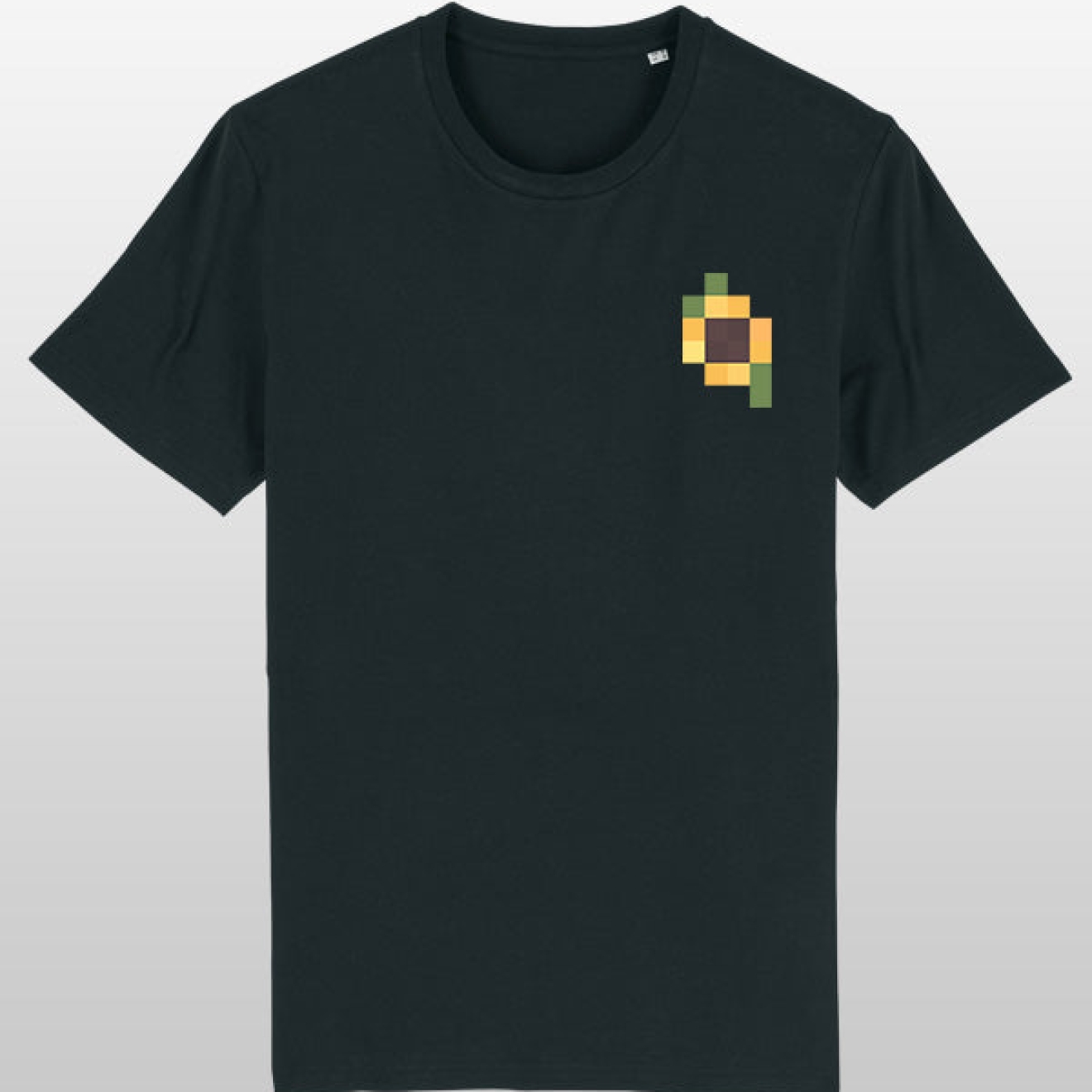 Caravas Pixelsonnenblumen Shirt black