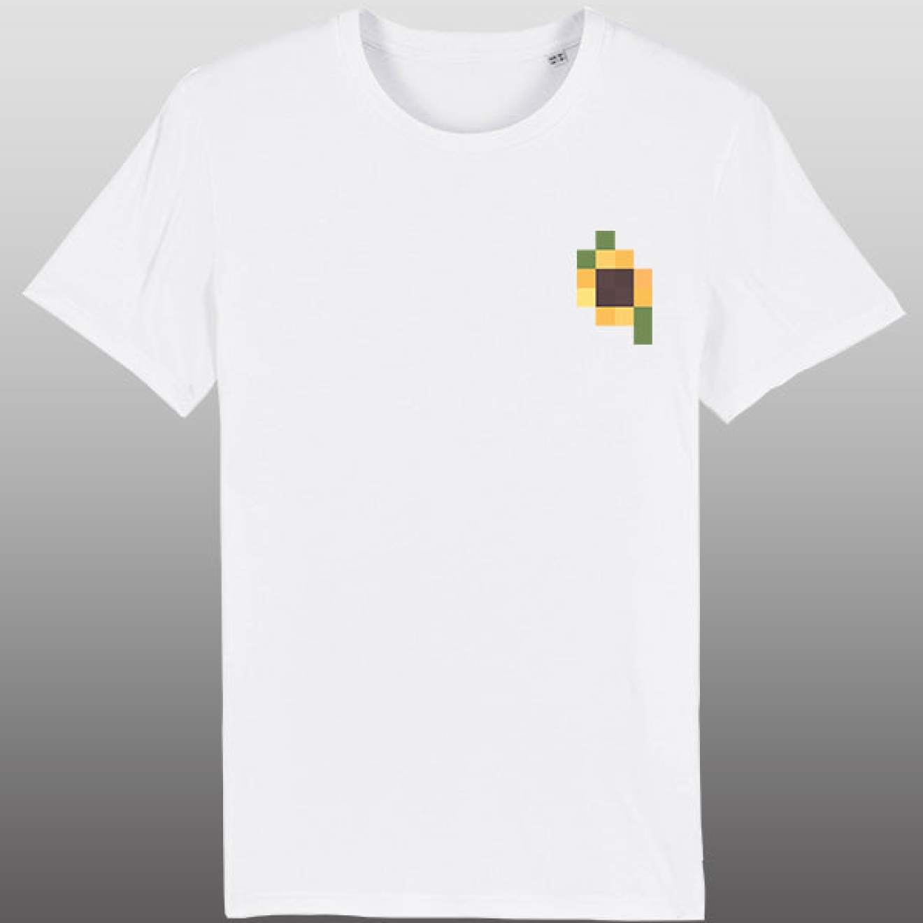 Caravas Pixelsonnenblumen Shirt white