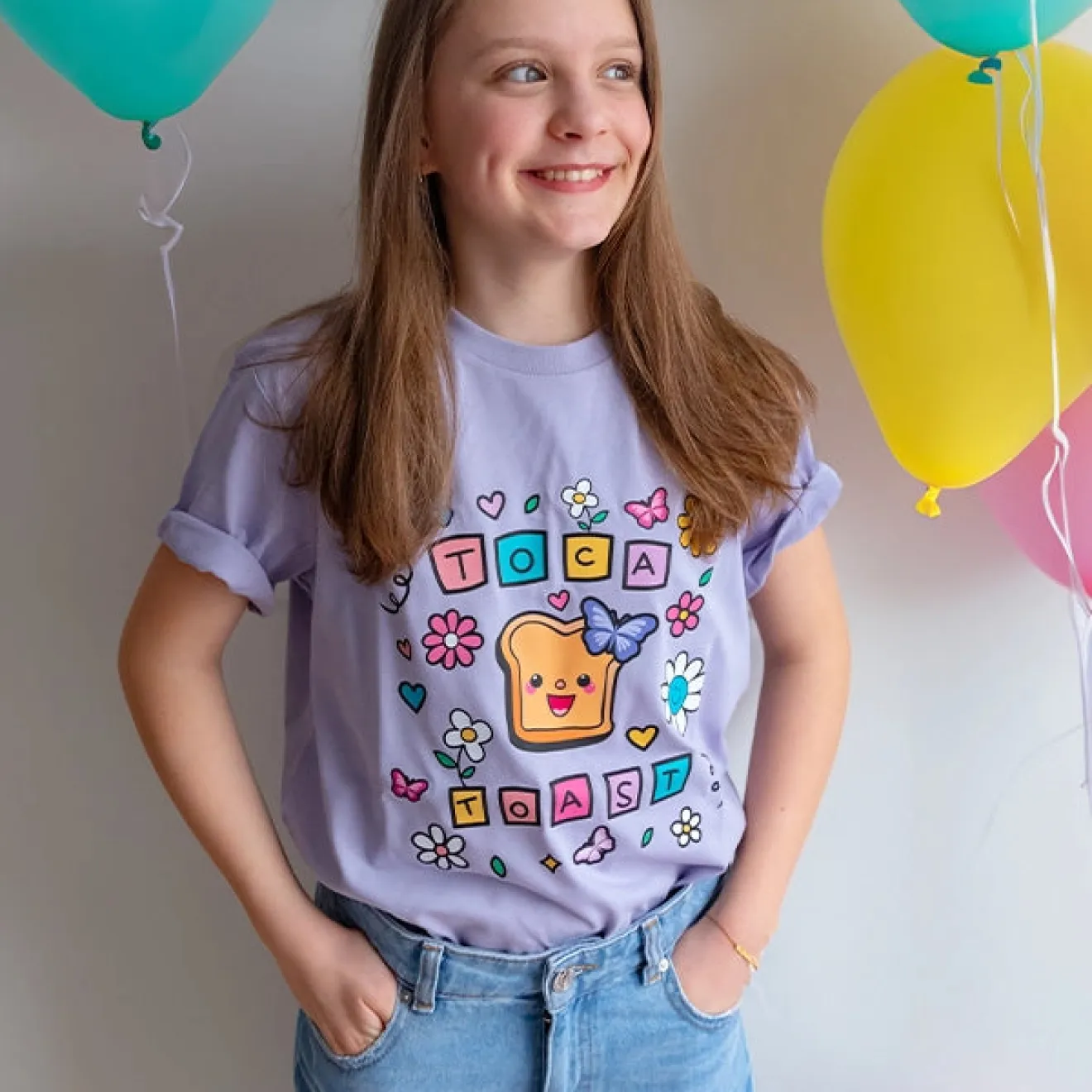 TocaToast Butterfly Shirt lavender