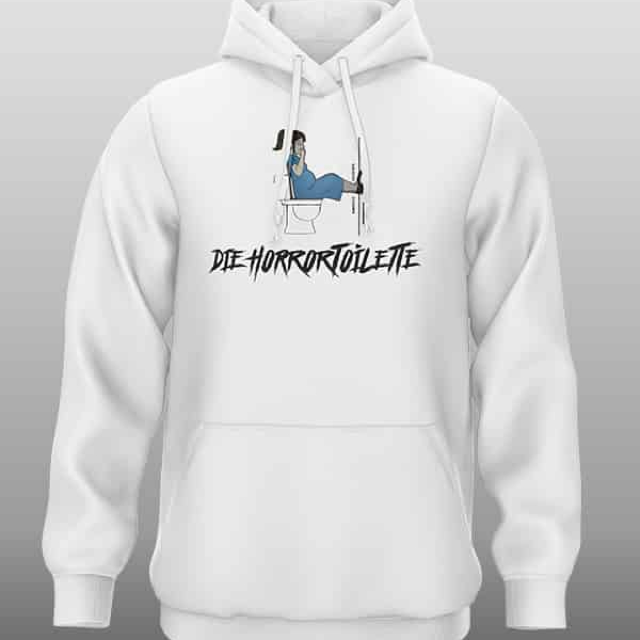 Horrortoilette Hoodie weiß