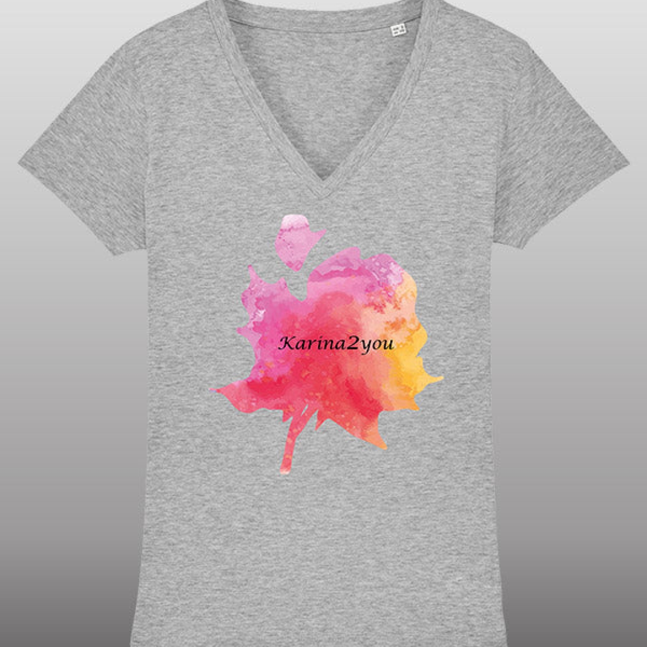 Dankeschön für MaSkieren T-Shirt-V heather grey