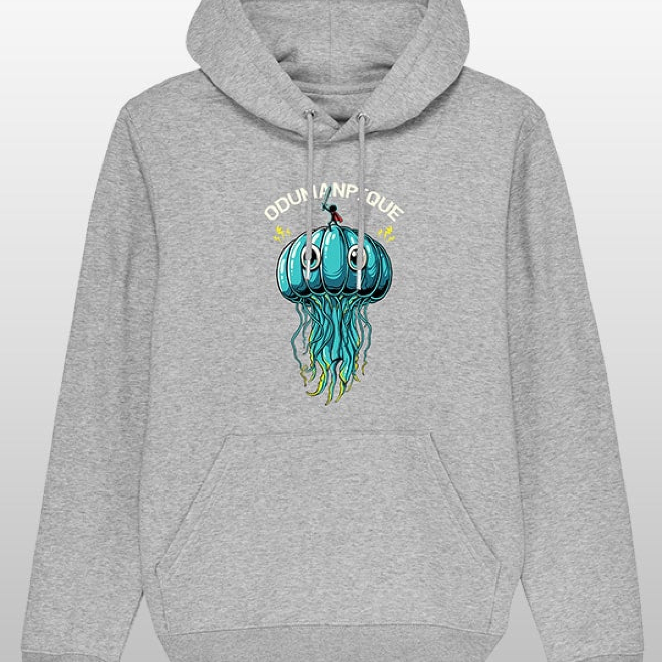 Fette Qualle Hoodie heather grey