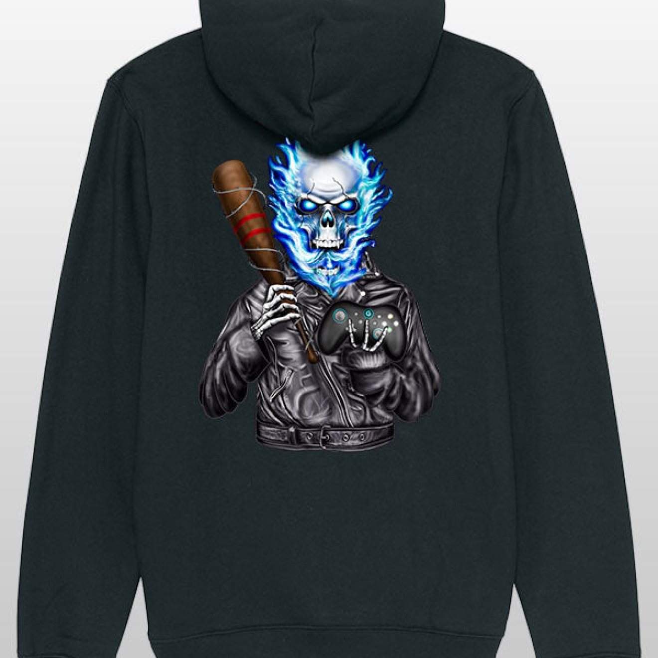 Skelett Hoodie Schwarz