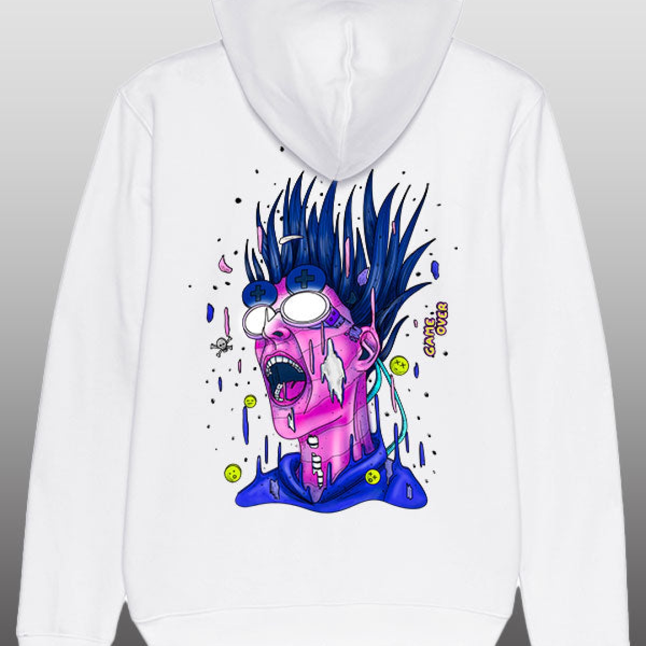 Cyberpunk Hoodie Weiß