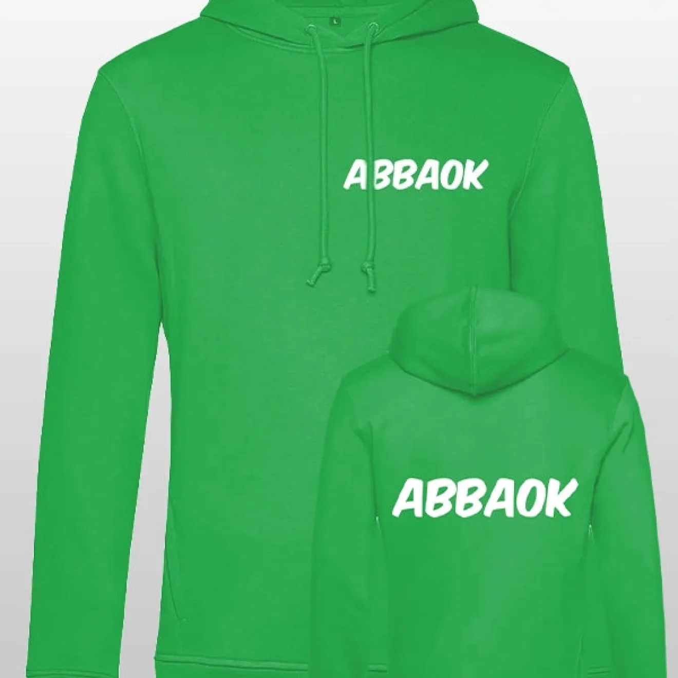 Abbaok Schriftzug Hoodie Grün Duo