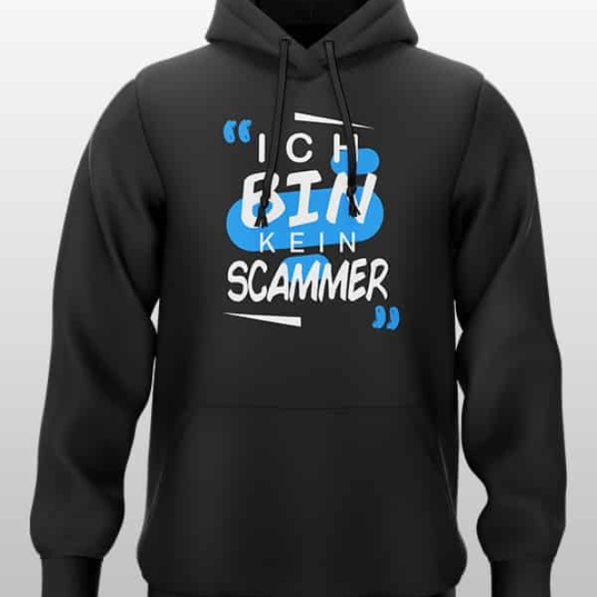 Ich bin kein Scammer Hoodie schwarz