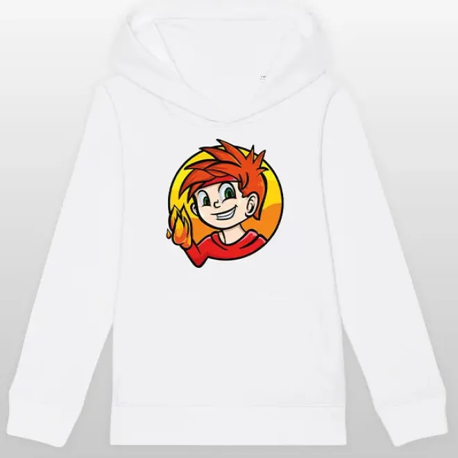SpaceMitFeuer Kids Hoodie white