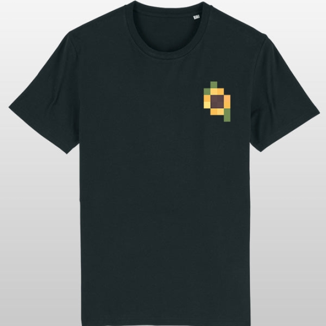 Caravas Pixelsonnenblumen Shirt black