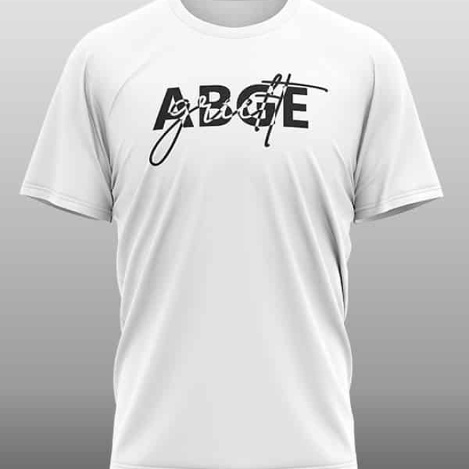 Abgegrieft T-Shirt weiß