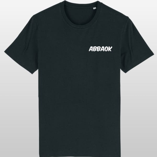 Abbaok Schriftzug T-Shirt Duo schwarz