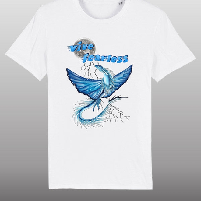 Mohi__07 Vive fearless blue Shirt weiß