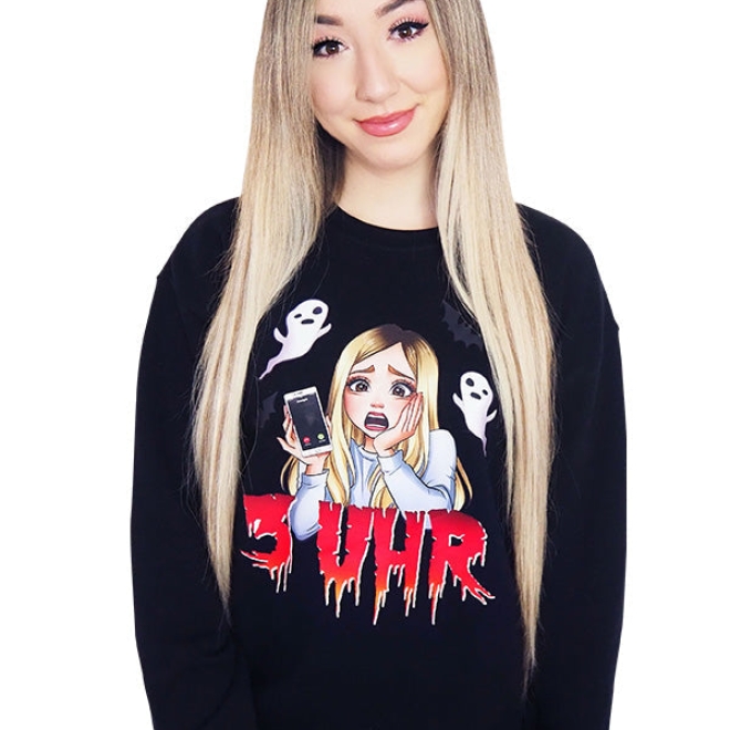 3 Uhr Sweater Schwarz