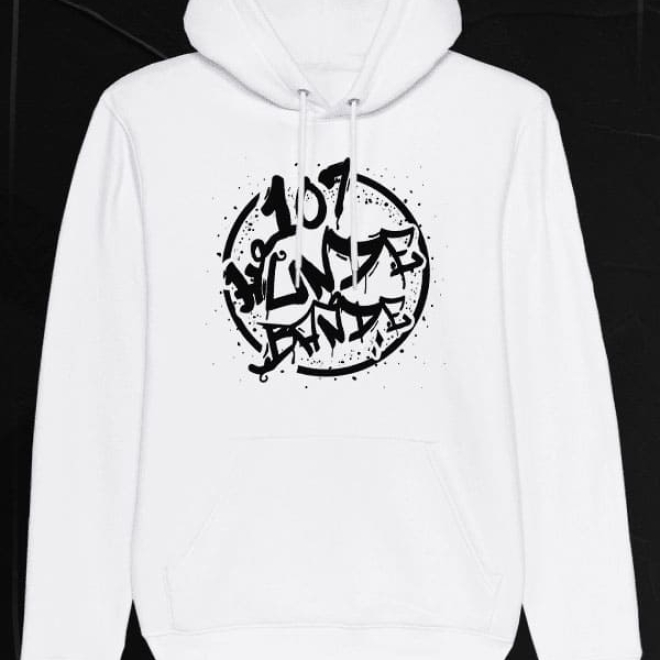 107 Hundebande Hoodie white