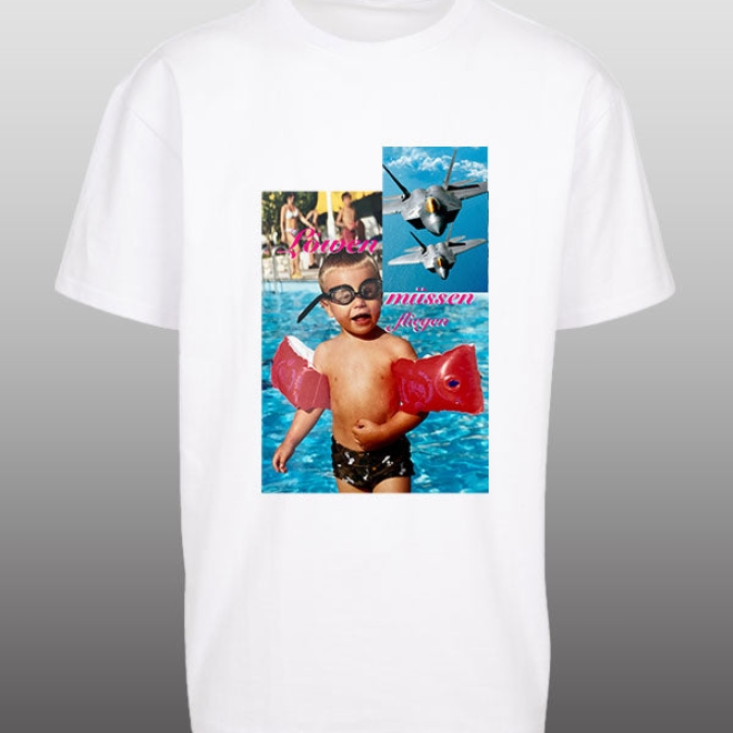 Löwen Müssen Fliegen Shirt Weiß