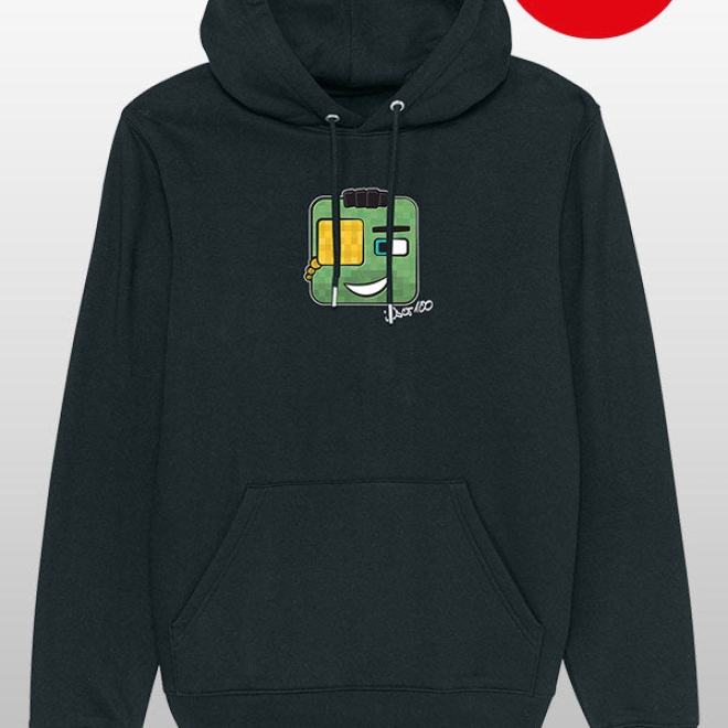 iOser100 Hoodie Black Green Head Sale