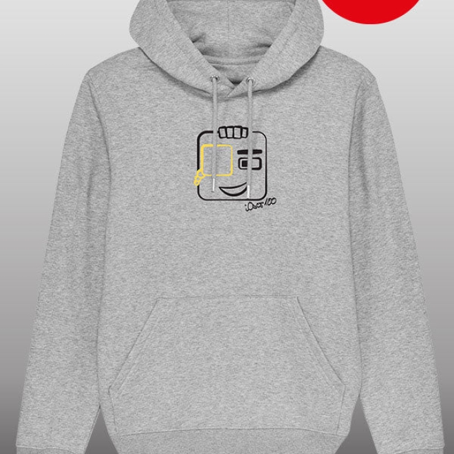 iOser100 Hoodie Heather Grey Lines Sale