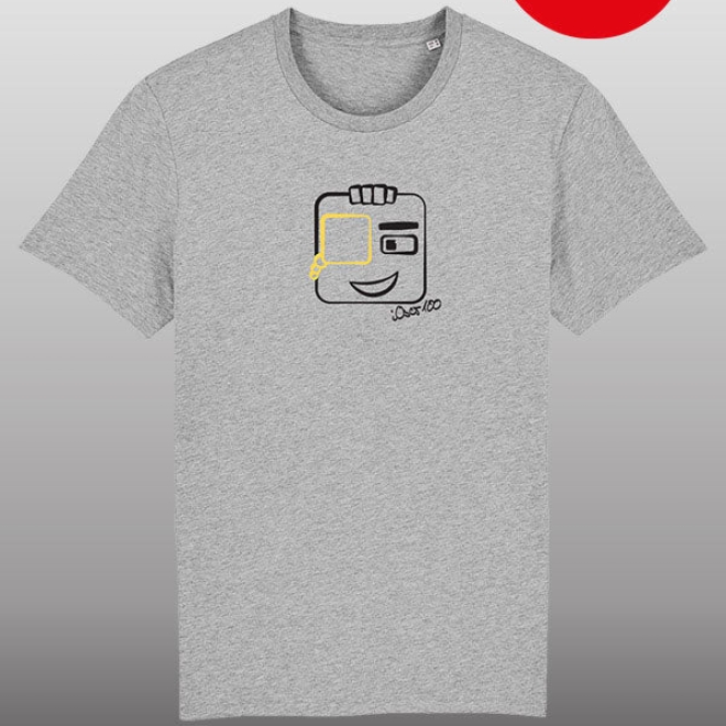 iOser100 Shirt Heather Grey Lines Sale