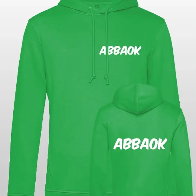 Abbaok Schriftzug Hoodie Grün Duo