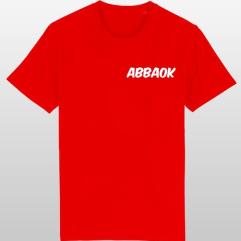Abbaok Schriftzug T-Shirt Duo rot