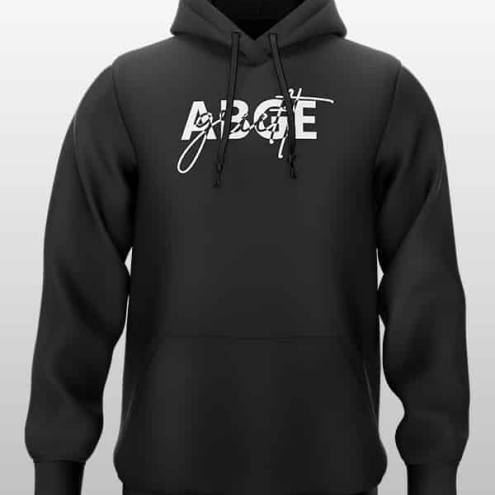 Abgegrieft Hoodie schwarz