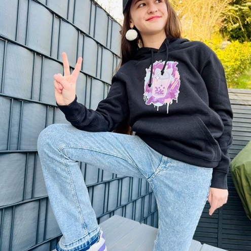 AVAS BUBBLE TEA EXPLOSION HOODIE DARK