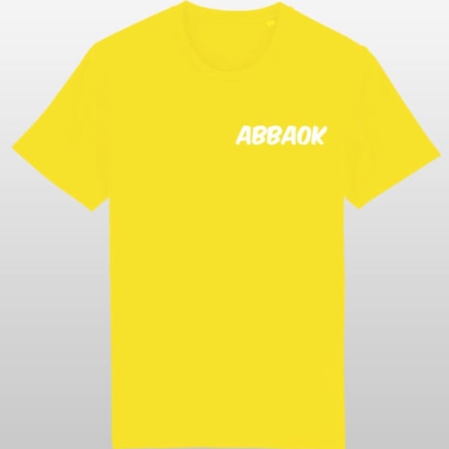 Abbaok Schriftzug T-Shirt Duo gelb