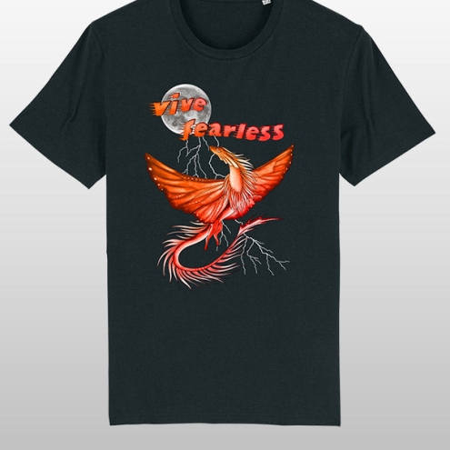 Mohi__07 Vive fearless orange Shirt schwarz