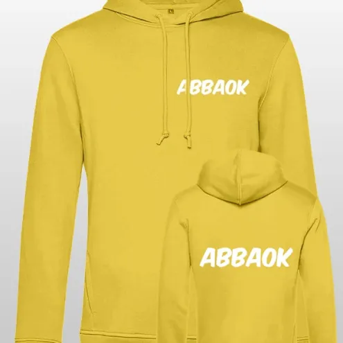 Abbaok Schriftzug Hoodie Gelb Duo